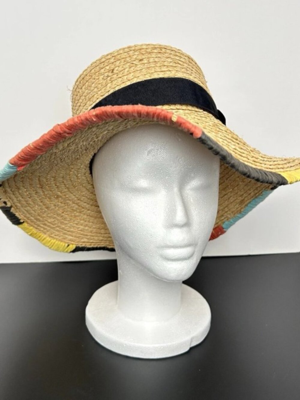 Peter Grimm Women's Beachy Straw Raffia Floppy Sun Hat Wide Brim Packable O/S